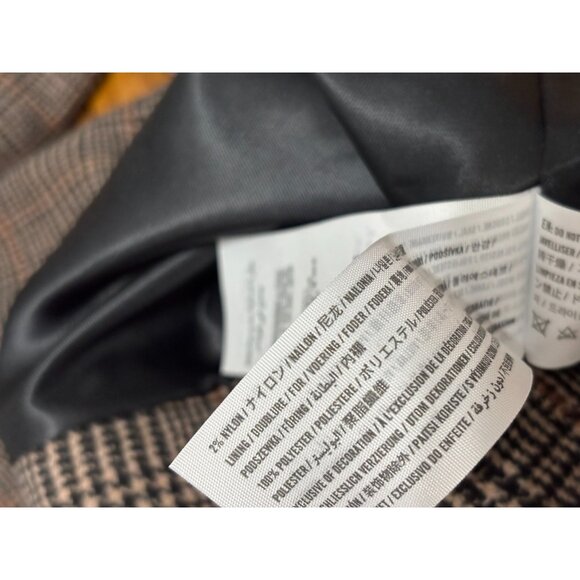 Abercrombie & Fitch Women's Blazer Jacket Size S Tall Brown Glen Check Stretch - Picture 6 of 7